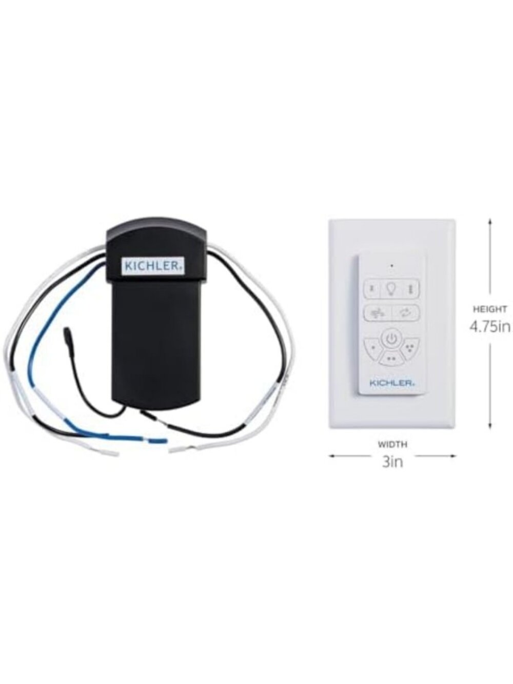 Universal 3-Speed Ceiling Fan Remote Control Kit - Easy Installation - Picture 2 of 6